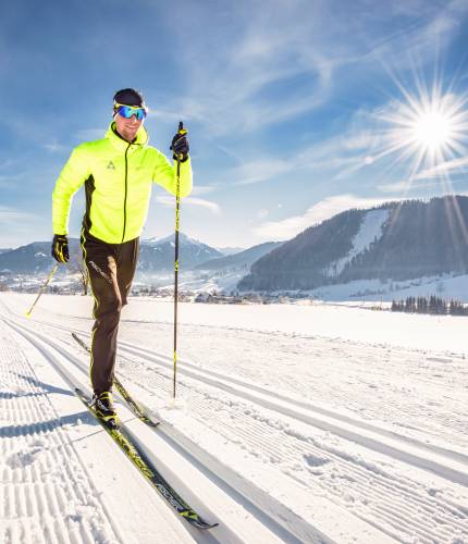 Cross country skiing in Schladming in Austria