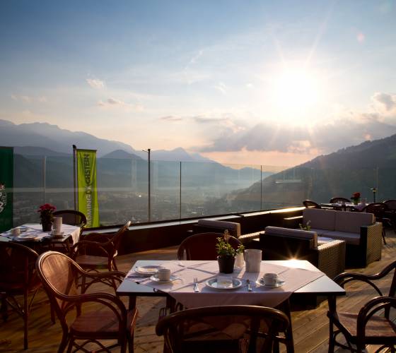 Terrasse im Hotel Schütterhof in Schladming