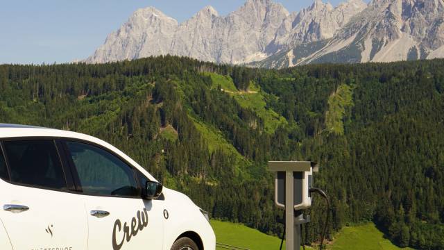 Elektroauto für Mitarbeiter im Hotel Schütterhof in Schladming