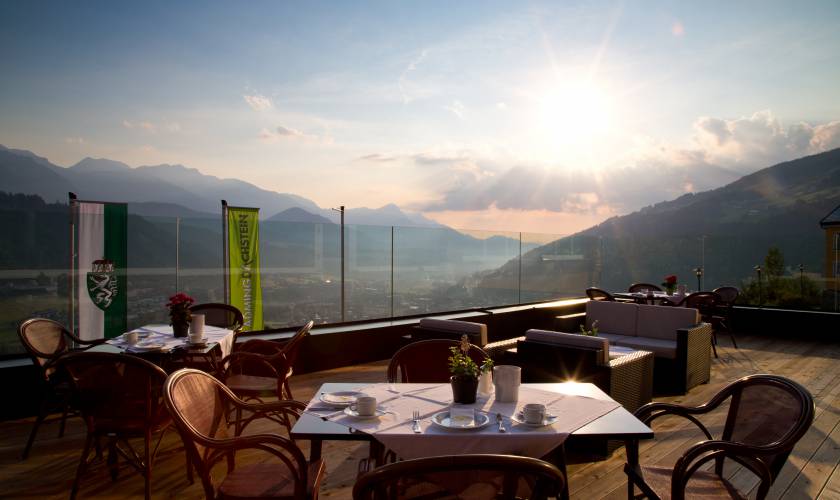 Terrace at the Hotel Schütterhof in Schladming