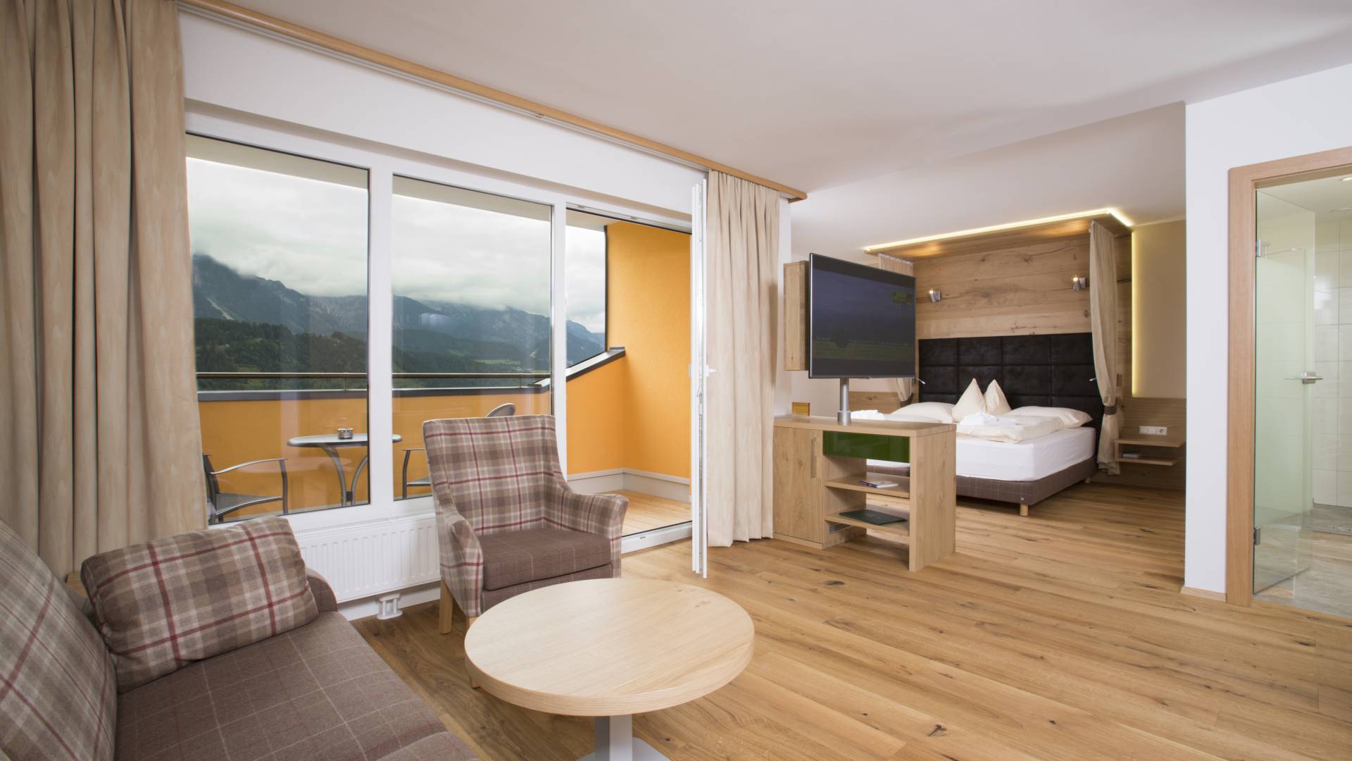 Zimmer mit Aussicht im Hotel Schütterhof in Schladming